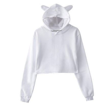 Dangerous Woman Crop Tops Girl Kawaii Hooded Women 2018 Harajuku Hip Hop Hoodies Sweatshirts