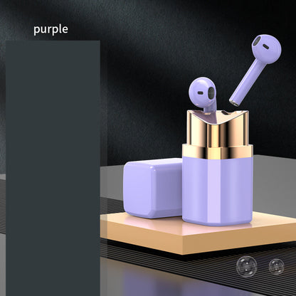 New Goddess Lipstick Headset TWS Wireless Bluetooth Headset Binaural Sports In-Ear Noise-Cancelling Macaron Headset