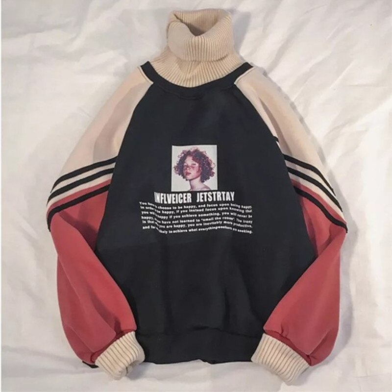 2020 Hoodie Sweatshirt Women Winter Oversize Tops Fashion Pattern Printed Sweatshirt
