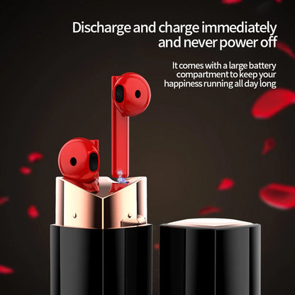 New Goddess Lipstick Headset TWS Wireless Bluetooth Headset Binaural Sports In-Ear Noise-Cancelling Macaron Headset