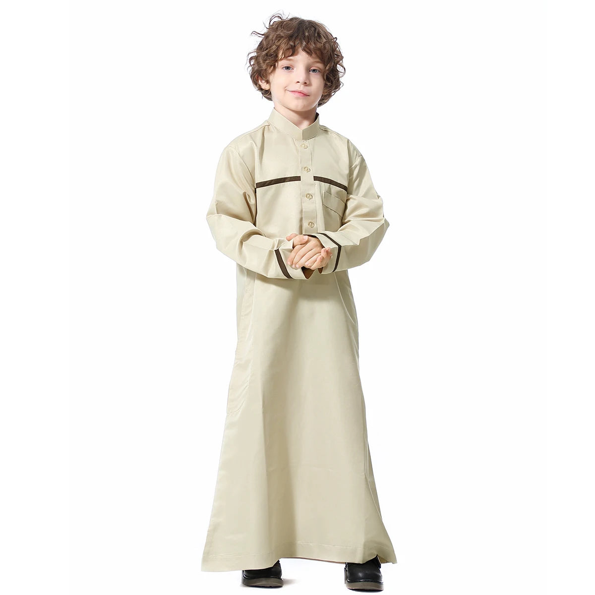 Dubai Saudi Muslim Kids Boys Clothes Abaya Caftan Robe Islamic Ramadan Jubba Thobe Arabic Child Kaftan Long Dress Middle Eastern