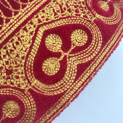 Muslim Prayer Hats Cotton Embroidery Red Hat Turban Indian For Men Saudi Arabia Clothing Kufi Cap Husband Scarf Jewish Islamism
