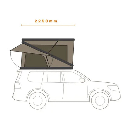 New Solar Panel Car Top Rooftop Tent Hard Cover Aluminum Clamshell