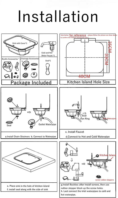 Caravan Camping Stainless Steel Hand Wash Basin with Tempered Glass Lid Camping Accessories Caravan Stainless Steel Lidded Sinks