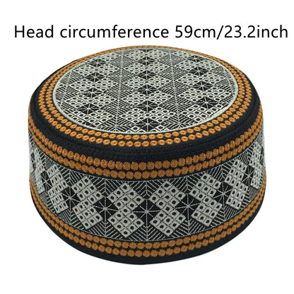 New Prayer Hats Cotton Embroidery Islamism Muslim hat Islam Arabic India Jewish Hat Saudi Arabia Hats for men Headscarf Clothing