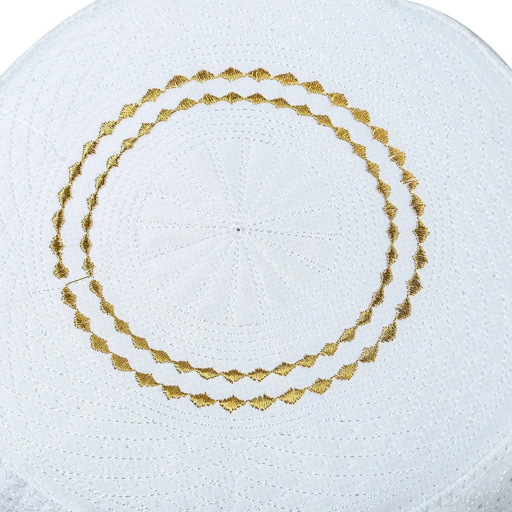 Muslim Men Prayer Hat Cotton Embroidery Islam Men's Arabia Indian Hats Islamic Clothing Accessories Arab Middle East Caps