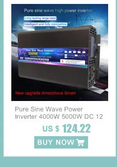 Pure Sine Wave Inverter DC 12v/24v To AC 110V/220V 1000W 1600W 2000W 3000W Portable Power Bank Converter Solar Inverter
