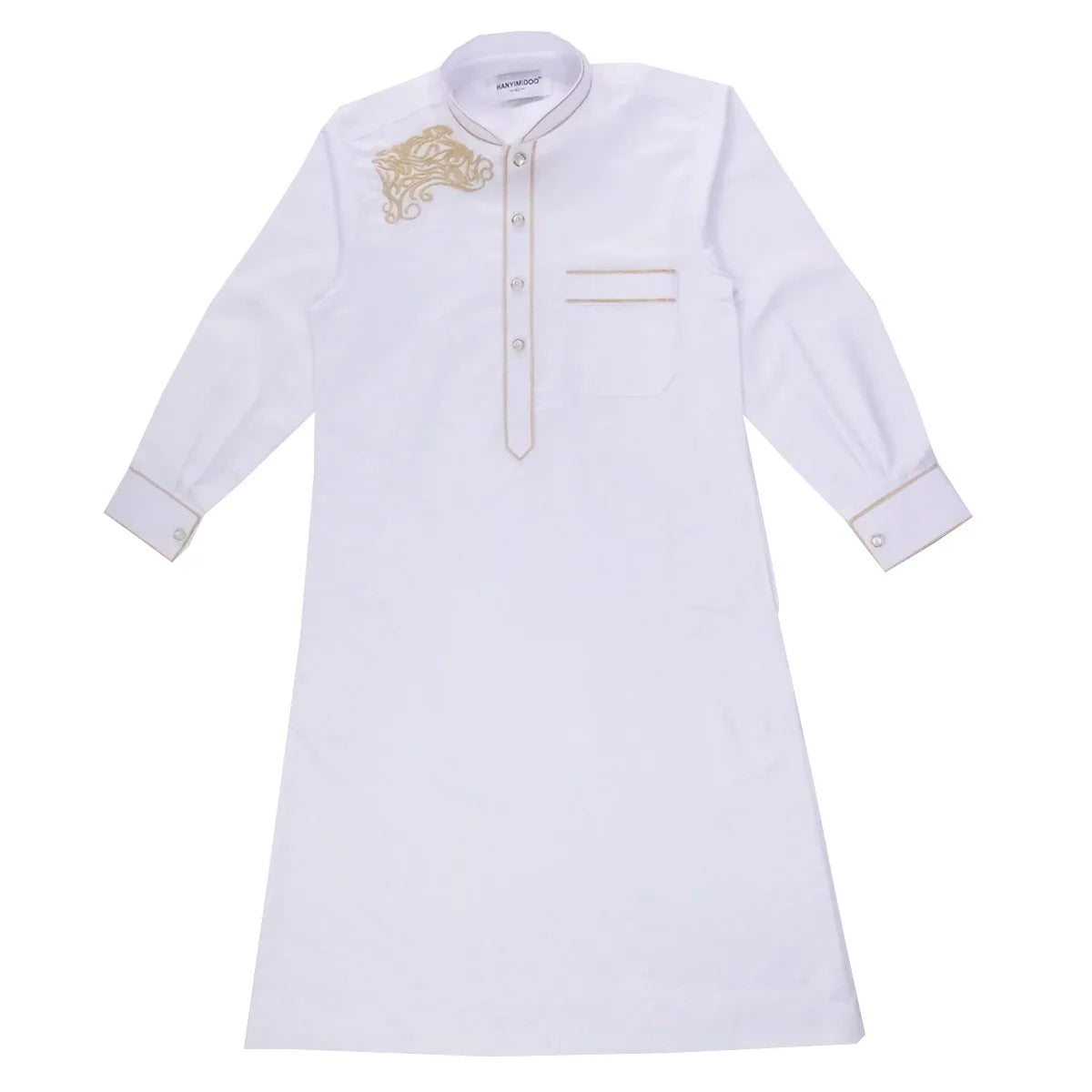 Arab Muslim Kids Boy Jubba Thobe Abaya Kimono Long Dress Caftan for Children Islamic Clothing Long Robes Dress Dubai Arab