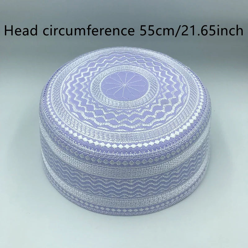 New Muslim Men Prayer Hats Cotton Embroidery Leisure Saudi Arabia Islamic Hat Men Headscarf Clothing Topkippot Turban turkish