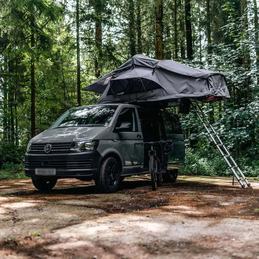 New Solar Panel Car Top Rooftop Tent Hard Cover Aluminum Clamshell