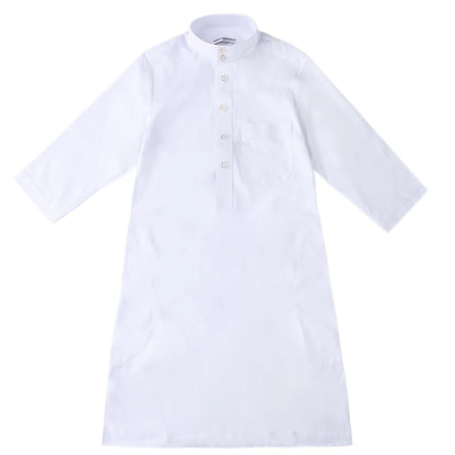 Muslim Saudi Kids Boys Dishdasha Long Sleeve Robe Thobe Dubai Islamic Abaya Middle East Arab Clothing Child Dress Kaftan Caftans