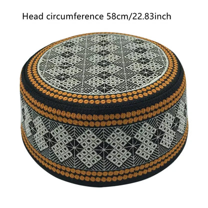 New Prayer Hats Cotton Embroidery Islamism Muslim hat Islam Arabic India Jewish Hat Saudi Arabia Hats for men Headscarf Clothing