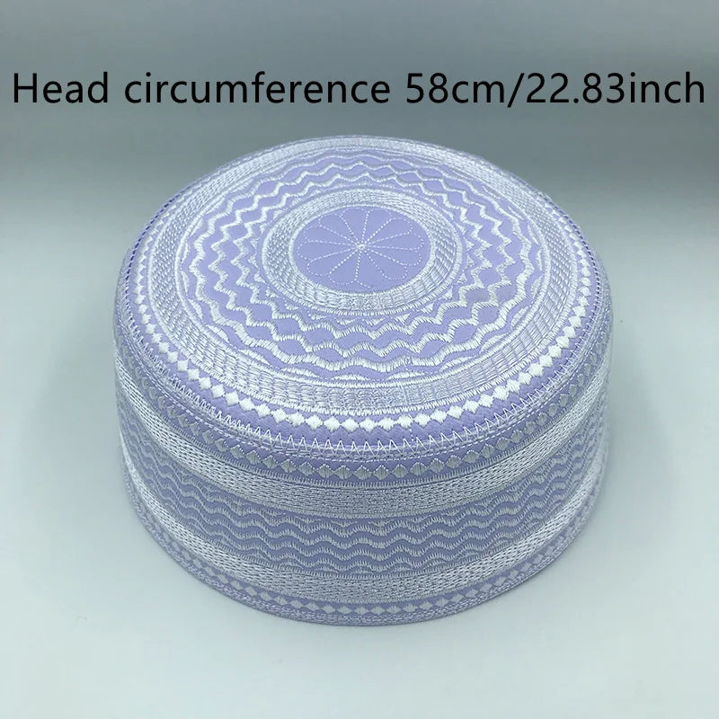 New Muslim Men Prayer Hats Cotton Embroidery Leisure Saudi Arabia Islamic Hat Men Headscarf Clothing Topkippot Turban turkish