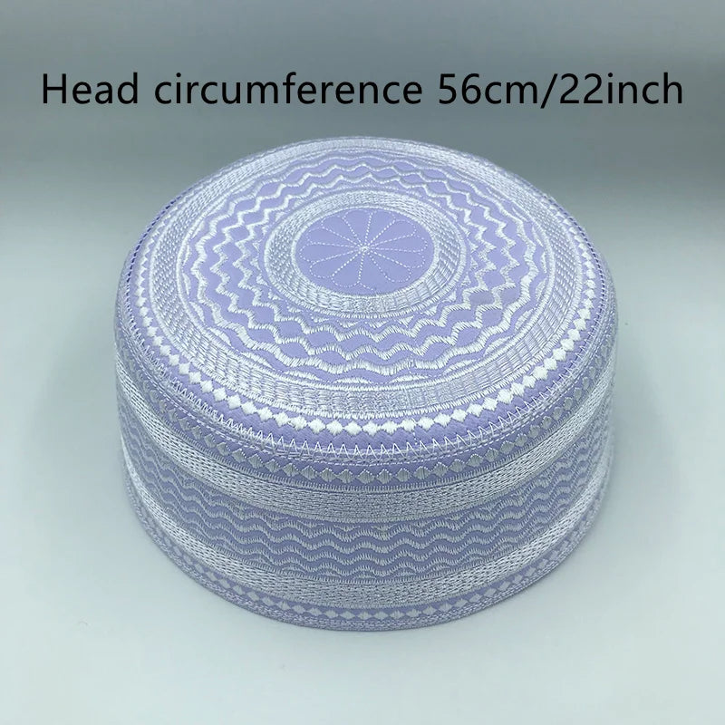 New Muslim Men Prayer Hats Cotton Embroidery Leisure Saudi Arabia Islamic Hat Men Headscarf Clothing Topkippot Turban turkish