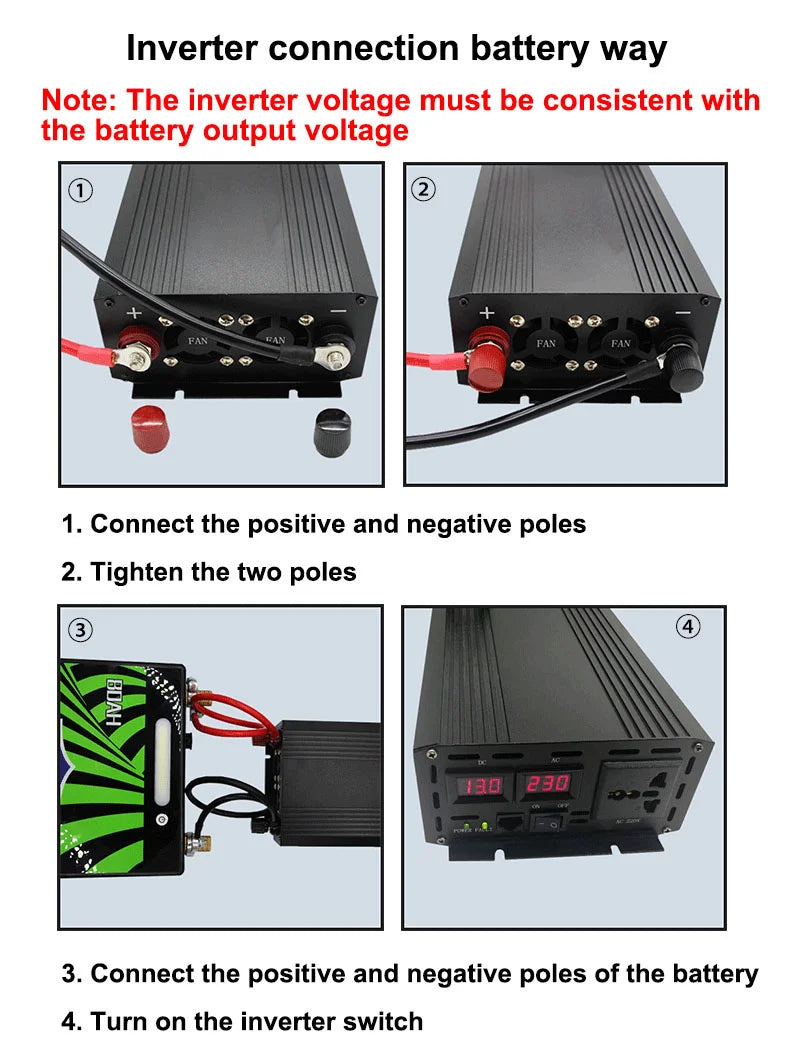 Pure Sine Wave Inverter DC 12v/24v To AC 110V/220V 1000W 1600W 2000W 3000W Portable Power Bank Converter Solar Inverter