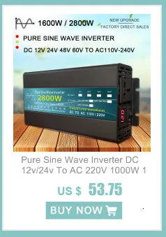 Pure Sine Wave Inverter DC 12v/24v To AC 110V/220V 1000W 1600W 2000W 3000W Portable Power Bank Converter Solar Inverter