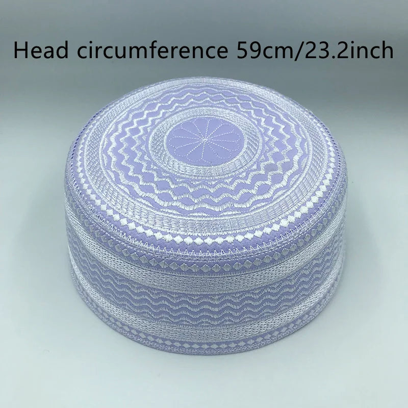New Muslim Men Prayer Hats Cotton Embroidery Leisure Saudi Arabia Islamic Hat Men Headscarf Clothing Topkippot Turban turkish