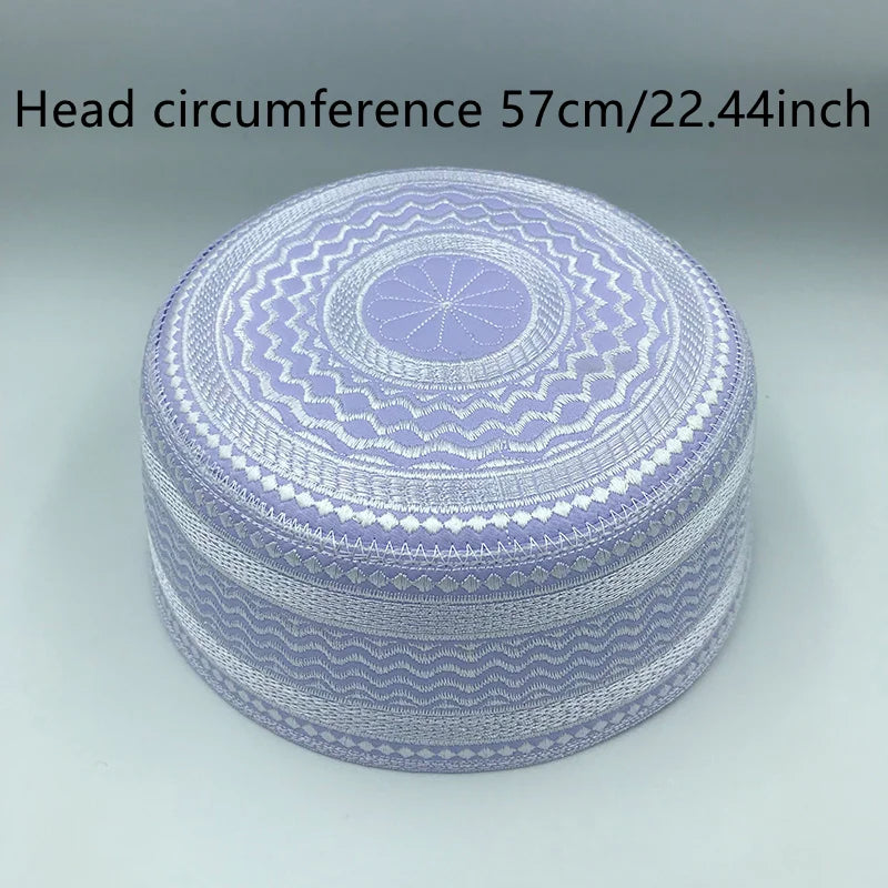 New Muslim Men Prayer Hats Cotton Embroidery Leisure Saudi Arabia Islamic Hat Men Headscarf Clothing Topkippot Turban turkish