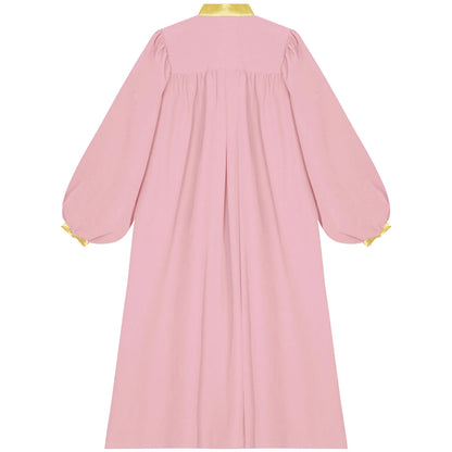 Halloween Kids Thobe for Muslim Boys Girl Metallic Contrast Color Arab Tobes Long Sleeve with Zipper Worship Dance Abaya Clothes