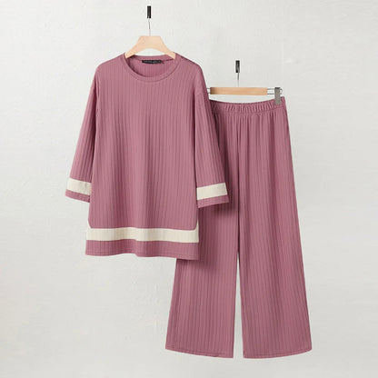 2024 ZANZEA Women Vintage Muslim Sets 2PCS Summer Islamic Clothing Eid Mubarek Ramadan Outifits Patchwork Blouse Trousers Suits