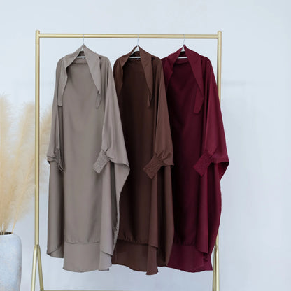 Muslim Child Jilbab Prayer Dress Hijab Hooded Abaya Ramadan Eid Islamic Clothing Dubai Saudi Black Robe Kids Modest Dresses