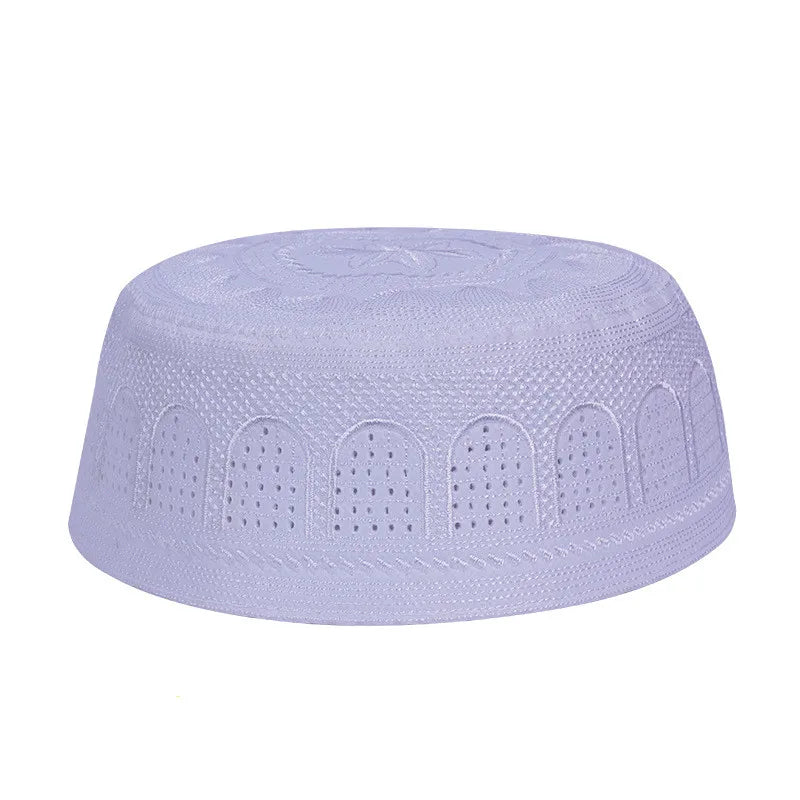 Saudi High-Quality Arabia Style Islamic Round Cap Embroidery Hat Muslim Men Headwear Abaya Prayer Caps Headscarf Clothing Turban