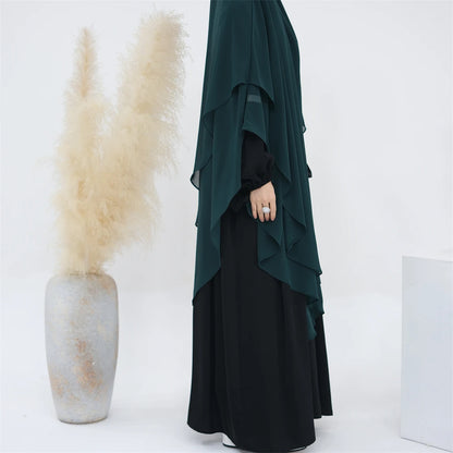 Ramadan Eid Dubai Chiffon Niqab Maxi Khimar Abaya Damen Islam Muslim Hijab Dress Abayas For Women Kebaya Hijabs Femme Musulmane