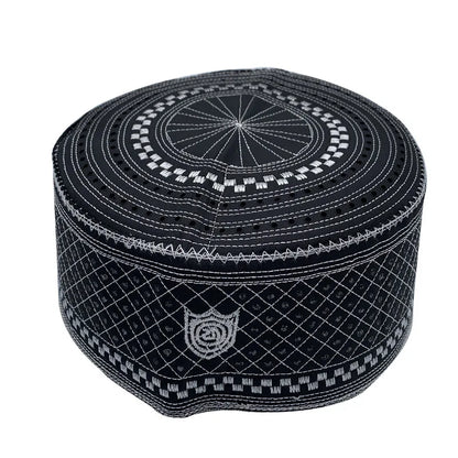 Muslim Men Prayer Hat Cotton Embroidery Men's Islam Ramadan Hats Islamic Clothing Accessories Caps Arabia Middle East Cap