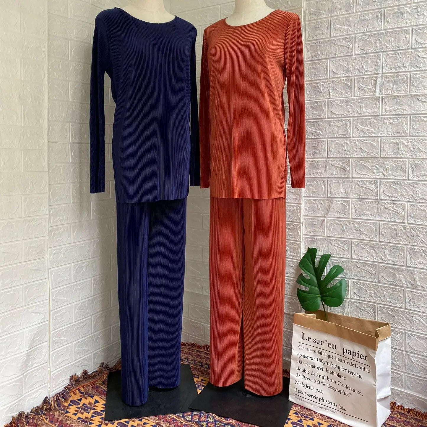 Muslim Sets Women Ramadan Abaya Turkey Dubai Hijab Two Piece Suits Prayer Dress Wide Leg Pants Jilbab Khimar Islamic Clothing