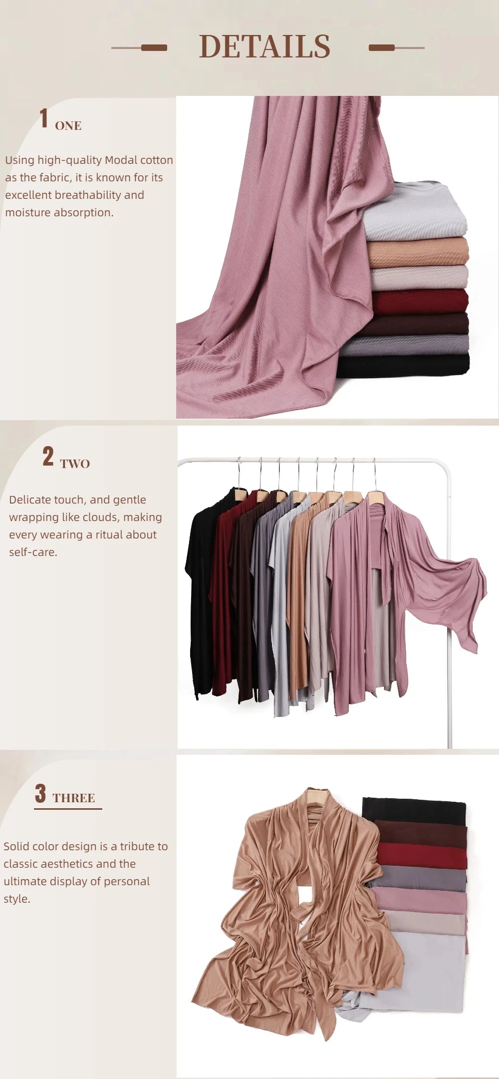 Muslim Women Premium Soft Modal Cotton Jersey Hijab Headwrap Stretchy Instant Hijab Scarf Forehead Cross Design Headscarf