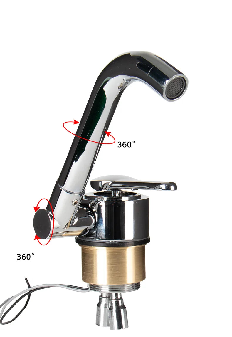 Motorhome Trailer Modification Parts Kitchen Bathroom Hot and Cold Folding Faucet 304 Stainless Steel Faucet RV Camper Accessori
