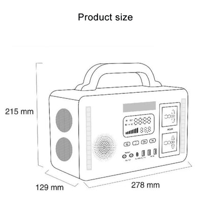 Portable Power Station 300W Solar Generator 110V 220V Outdoor Emergency Energy Charging Station Pure Sine Wave for Camping Home