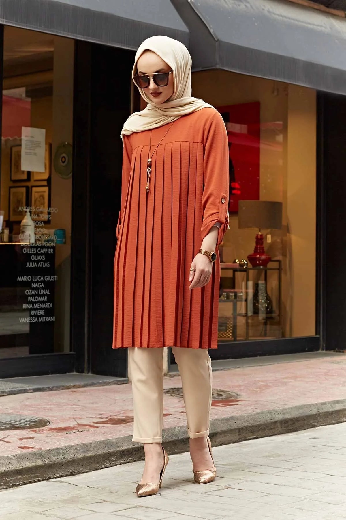 Pleated Girl's Blouse Shirt Adjustable Sleeve Women Top Islamism Blouses for Muslim Women Many Colors Muslim Fashion Women