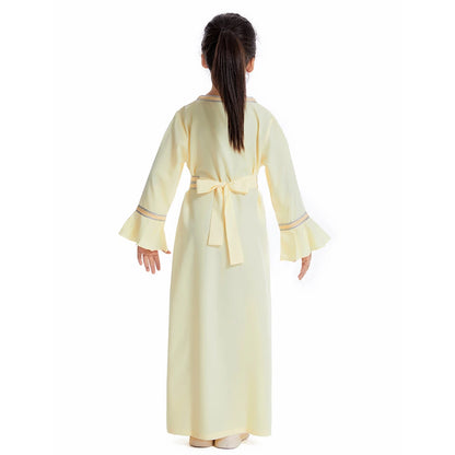 Kids Muslim Girls Abaya Prayer Long Maxi Dress Turkey Kaftan Arab Robe Dubai Islam Morocco Eid Party Ramadan Holiday Gown Caftan