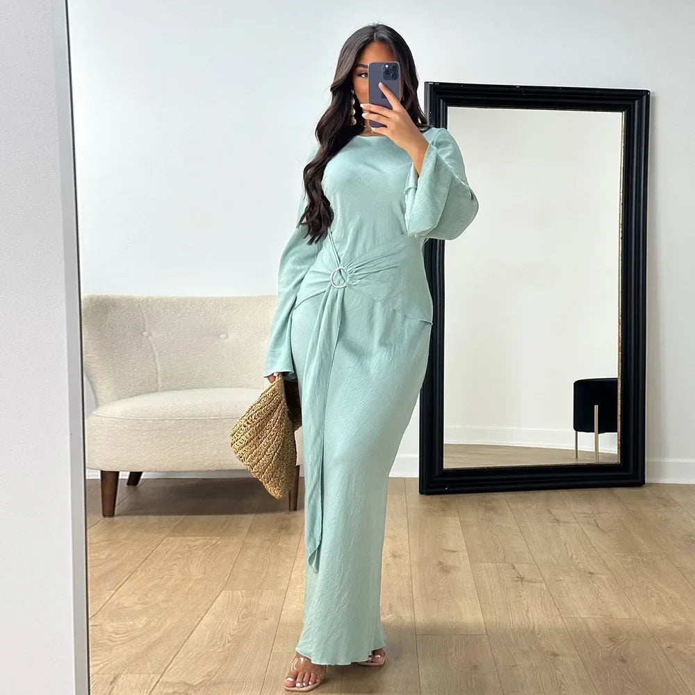 Evening Dress Women Dashiki Muslim Fashion Abaya African Clothes Robe Marocaine Luxury Dubai Kaftan Dress Vetement Big Size