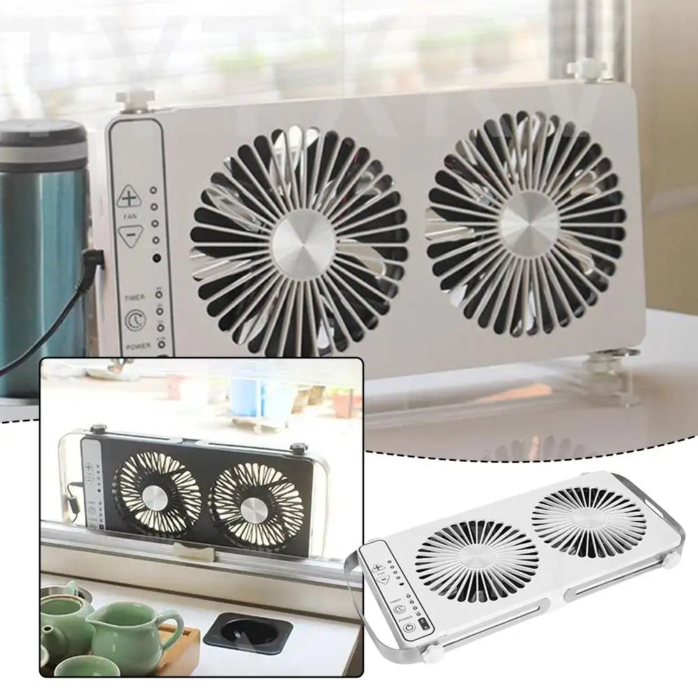 Bed Car Silent Double Exhaust Air Inlet Double Fan Car Fan Exhaust Fan Low Noise Heat Dissipation Efficient Cleaning Unive