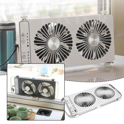 Bed Car Silent Double Exhaust Air Inlet Double Fan Car Fan Exhaust Fan Low Noise Heat Dissipation Efficient Cleaning Unive