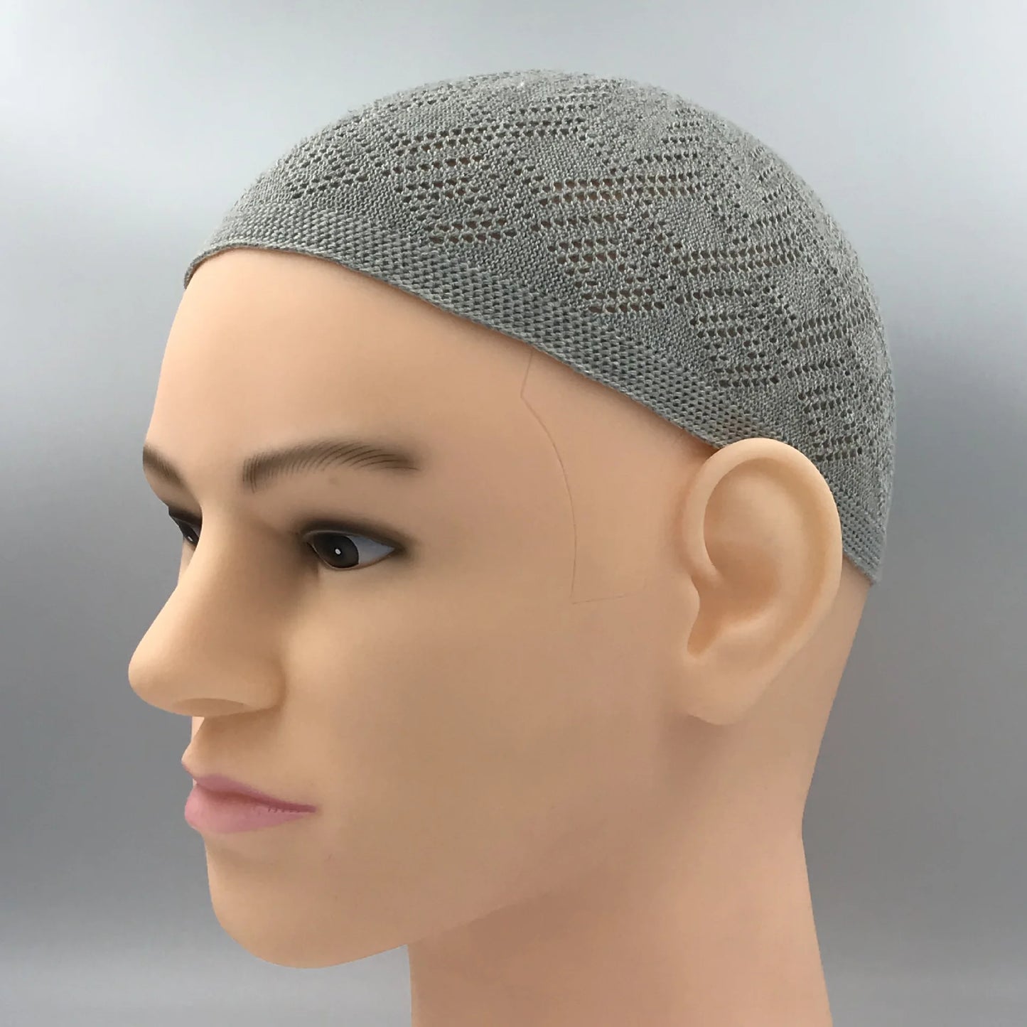 Islamic Clothing Mesh Muslim Hat for Prayer Jewish Winter for Men Hui Worship Kufi Knitted Cap Solid Color Saudi Arabic