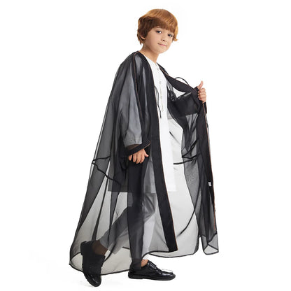 Middle East Kids Boy Robe Muslim Dress Kimono Dishdasha Islamic Dubai Saudi Abaya Prayer Abaya Ramadan Jubba Thobe Arab Clothing