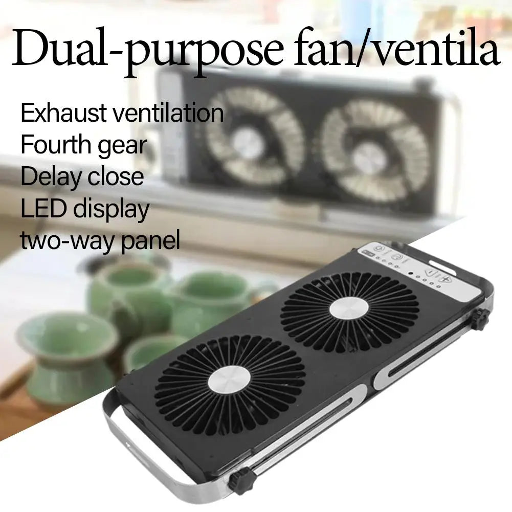 Bed Car Silent Double Exhaust Air Inlet Double Fan Car Fan Exhaust Fan Low Noise Heat Dissipation Efficient Cleaning Unive