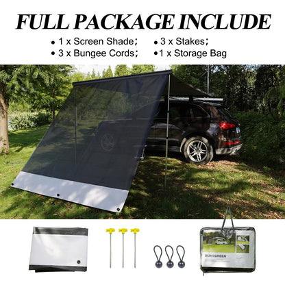 Caravan Awnings,2.5M-4M Caravan End Privacy Car Suv Awning UV Blocker Wall Side Sun Shade Screens For Camper Awning