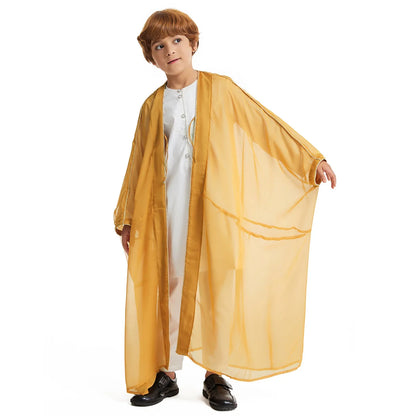 Middle East Kids Boy Robe Muslim Dress Kimono Dishdasha Islamic Dubai Saudi Abaya Prayer Abaya Ramadan Jubba Thobe Arab Clothing