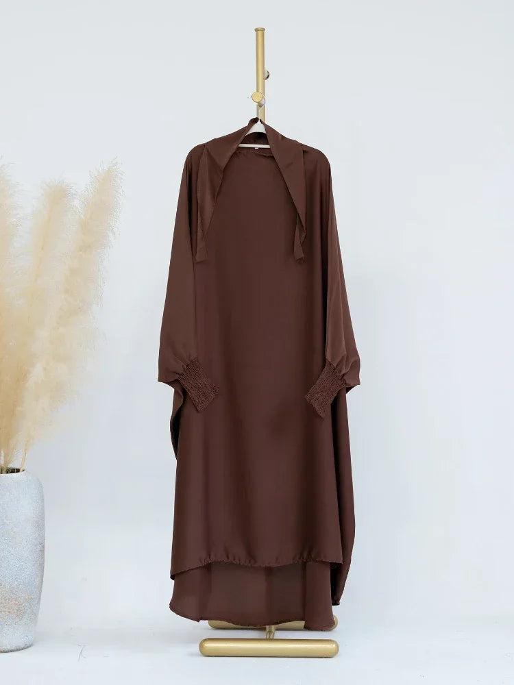 Ramadan Muslim Dress Girls Kids Prayer Garment Hijab Dress  Child Hooded Abaya Full Cover Niqab Islam Dubai Eid Robe 2023 jilbab