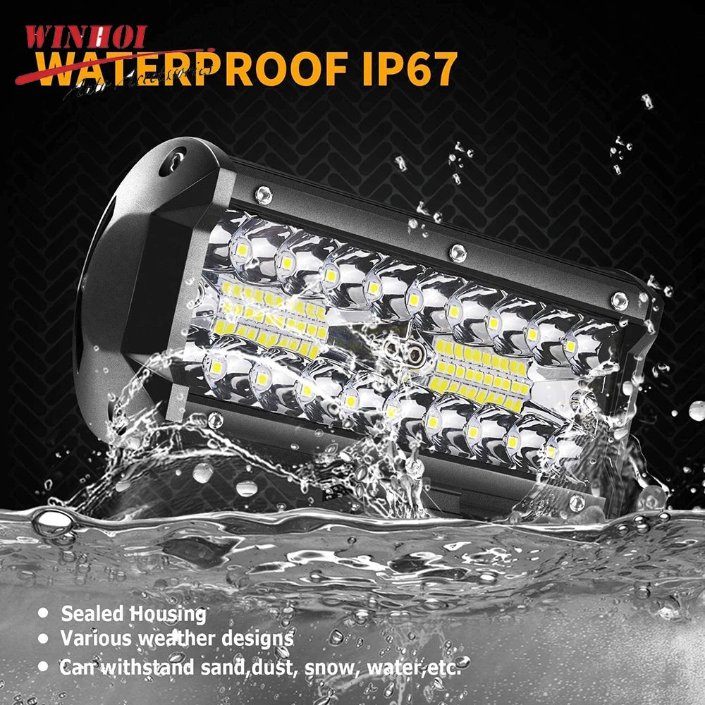 Car LED Light Bar Offroad 4x4 Spotlights Fog Lamp 12V 24V Diode Headlight Truck Farm Tractor Boat SUV ATV Light Bar/work Light
