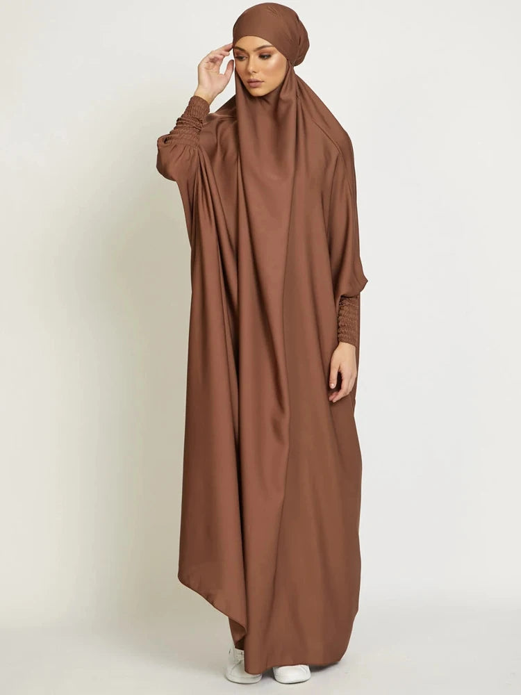 Muslim Women Jilbab Prayer Dress Hijab Hooded Abaya Ramadan Eid Islamic Clothing Dubai Saudi Black Robe Turkish Modes Dresses