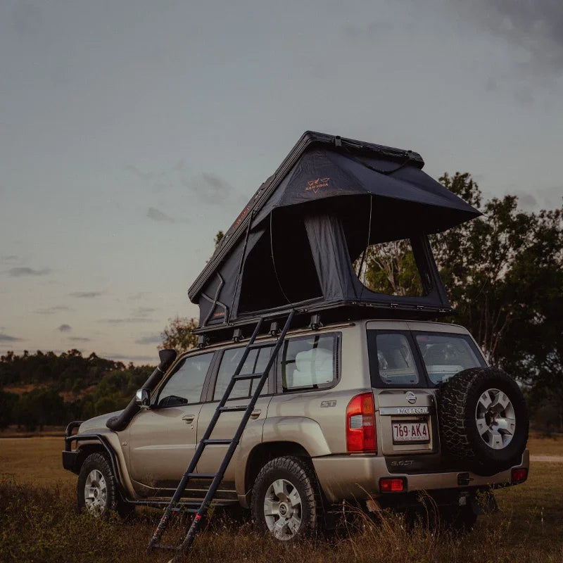 SAN HIMA Quick Set Up Waterproof Car Camping Hardshell Rooftop Tent 2 Person Hard Shell Roof Top Tent for 4WD 4x4 Off-road