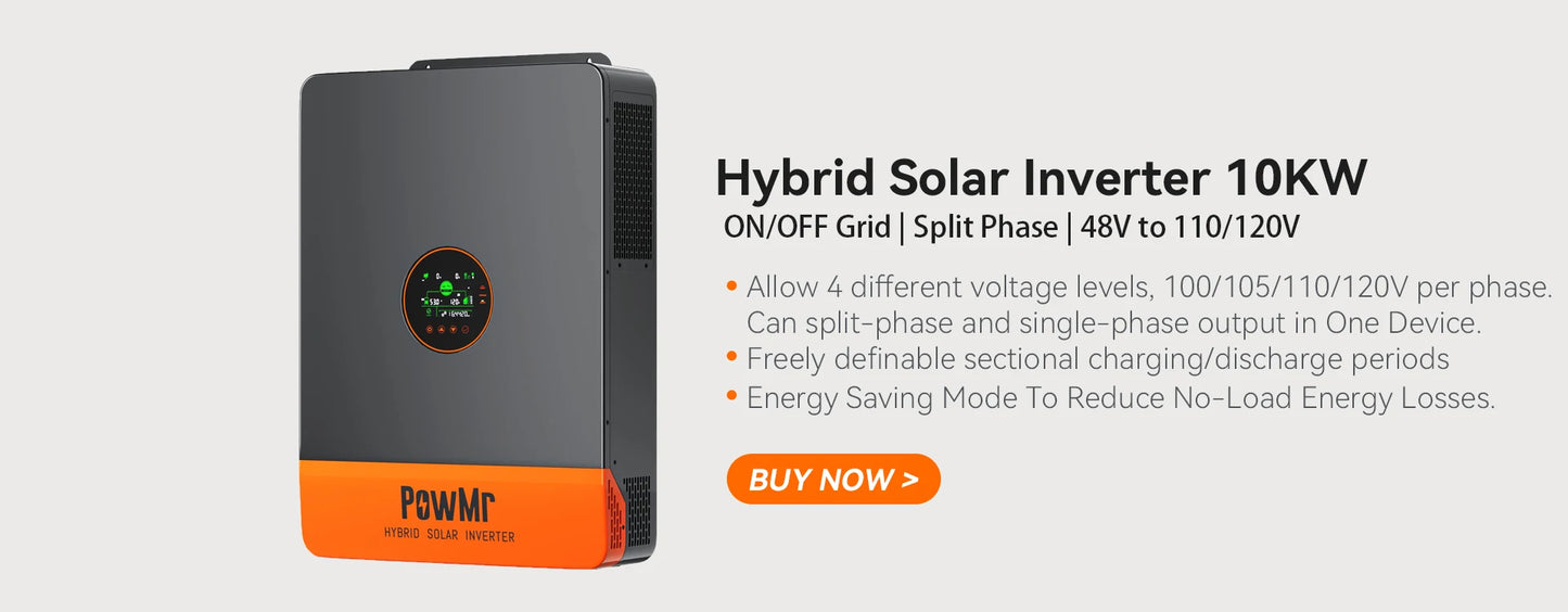 PowMr Hybrid Solar Inverter 24V 110V Pure Sine Wave Inverter 2400W 3KVA Solar Panel Generator Portable Wechselrichter