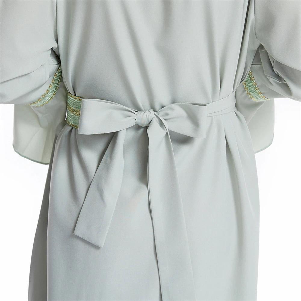 Kids Muslim Girls Abaya Prayer Long Maxi Dress Turkey Kaftan Arab Robe Dubai Islam Morocco Eid Party Ramadan Holiday Gown Caftan