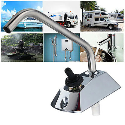 12V Galley Electric Water Pump Tap Faucet Water Tap W/ Switch Faucet Base For Caravan Boat Boats, Caravans, Motorhomes, RV