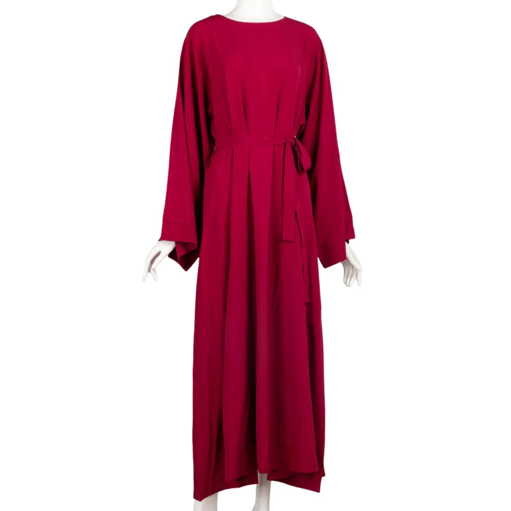 Kaftan Abaya Long Sleeve Maxi Dress Islamic Prayer Robe Modest Dress Full Length Muslim Abaya Dresses Modest Dress